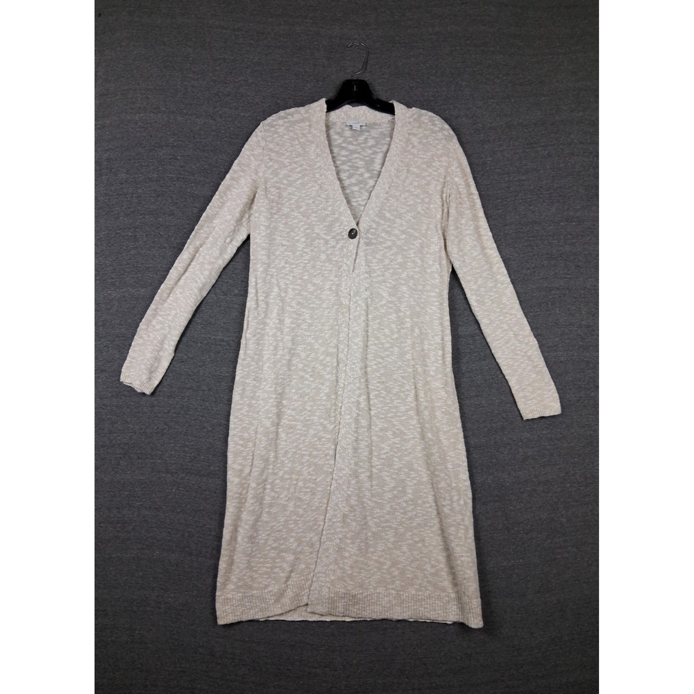 J Jill Womens Sweater XL Beige Neutral Duster Minimalist Lagenlook Coastal Long